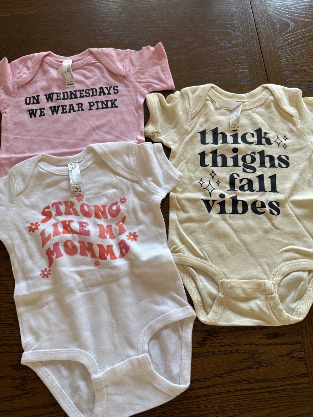 Baby One-Piece Bodysuit - Pink, White, Cream - Graphic Styles